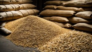 Optimale Lagerung von Getreide für das Mahlen