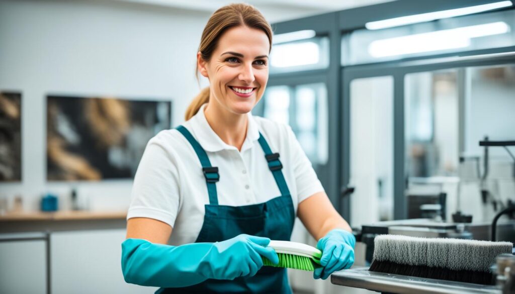 Reinigung und Pflege einer Getreidemühle